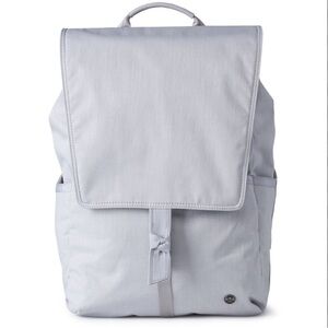 LULULEMON Ice Gray Silver Urbanite Backpack Large Baby Diaper Bag Travel